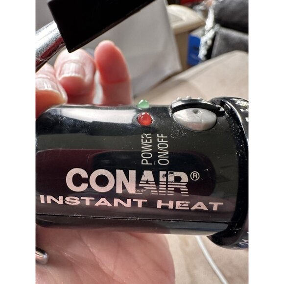 CONAIR 3/4" Instant Heat Curling Iron Chrome and Black 25 Settings Tested Works - Picture 13 of 16